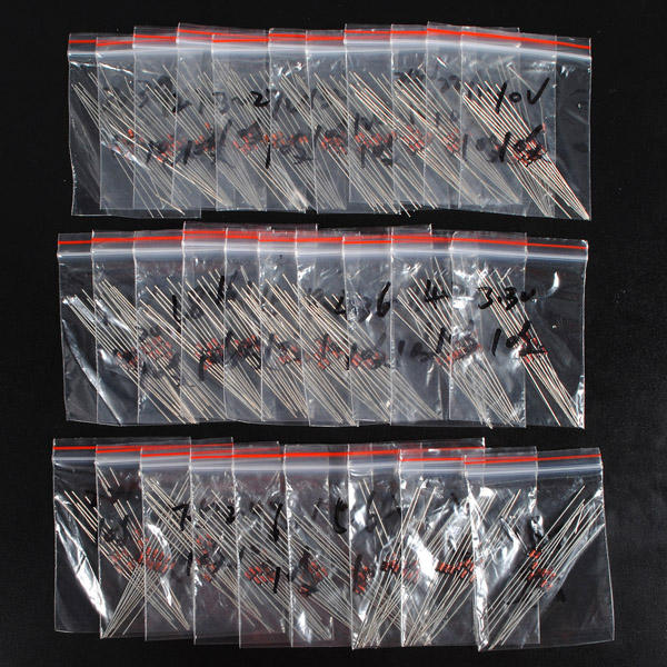 300pcs 2V - 39V 30 Values 1/2W 0.5W Zener Diode Assorted Kit