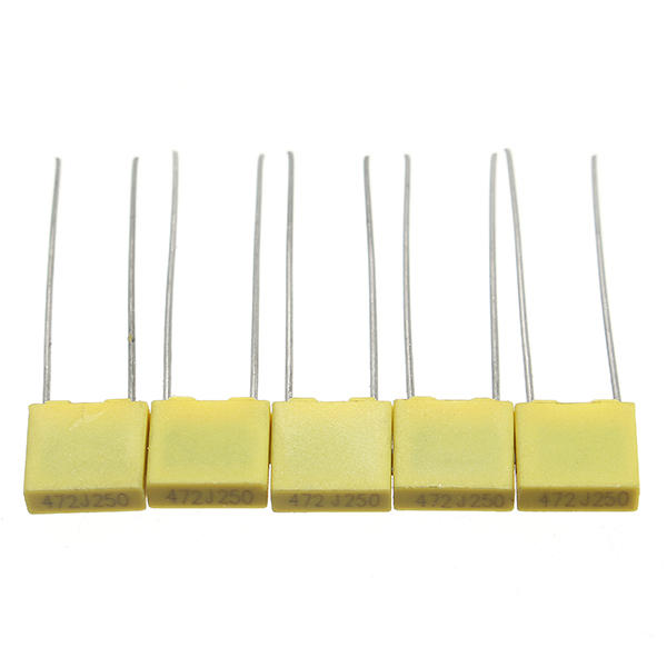 50pcs 1nF-0.47uF 10 Value Polypropylene Plastic Film Capacitor Kit 5pcs Each Value