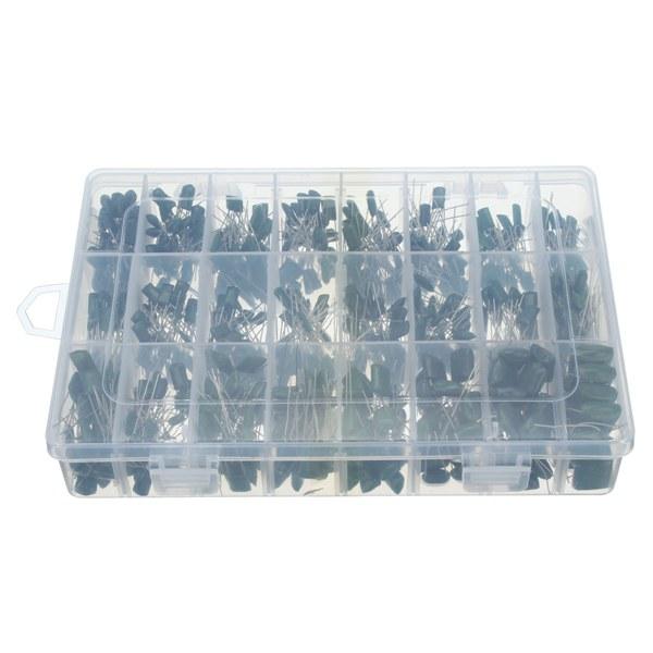 660Pcs 100V 10% Polyester Film Capacitor 24 Value Assorted Kit Box Assorstment