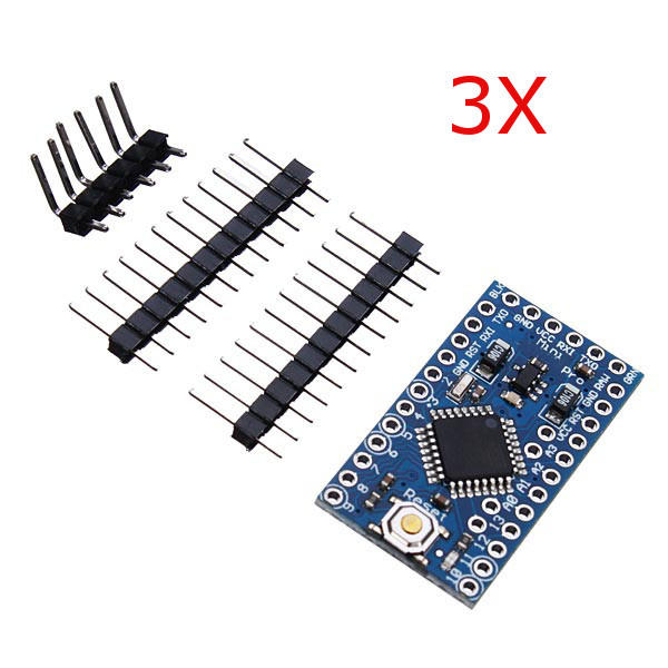 3Pcs 3.3V 8MHz ATmega328P-AU Pro Mini Microcontrol...