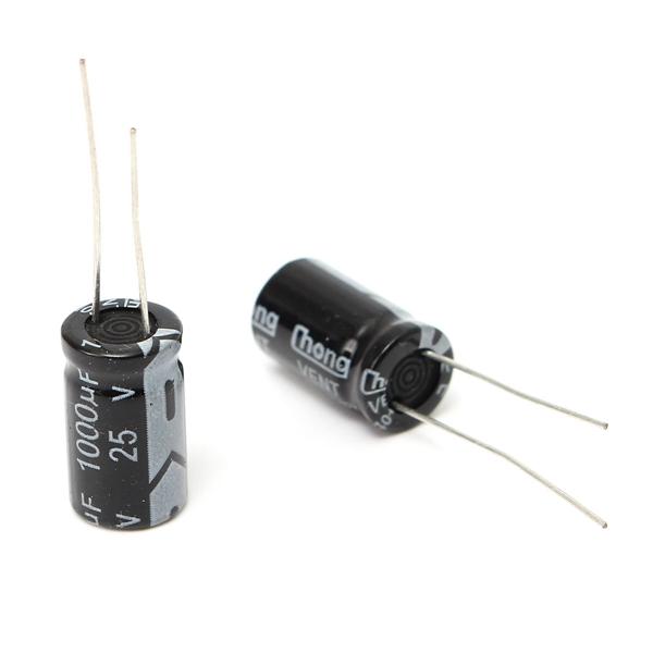 60pcs 1000uF 25V Radial Electrolytic Capacitor 10 x 17mm