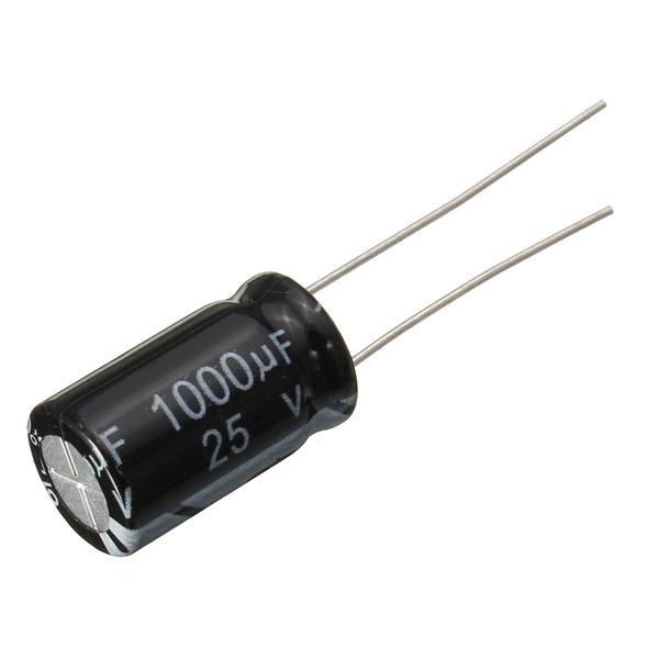 60pcs 1000uF 25V Radial Electrolytic Capacitor 10 x 17mm