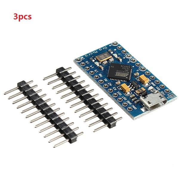 3pcs Pro Micro 5V 16M Mini Leonardo Microcontrolle...