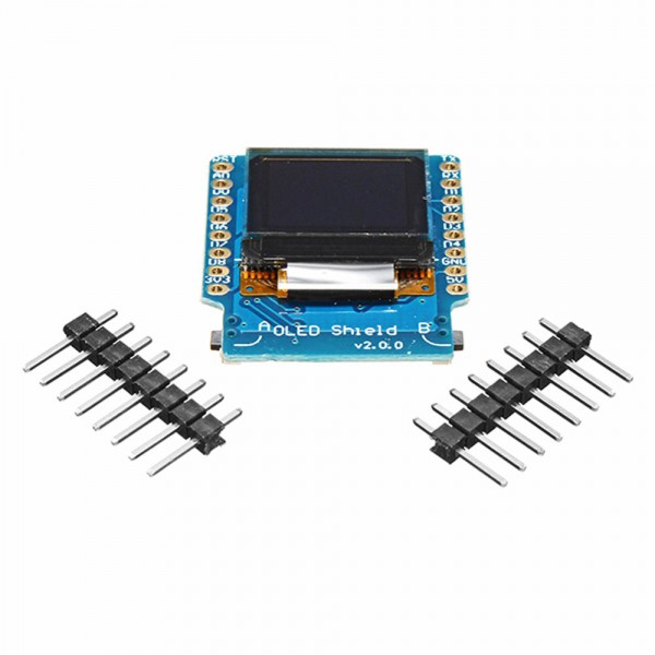 3pcs OLED Shield V2.0.0 For Wemos D1 Mini 0.66 Inch 64X48 IIC I2C Two Button