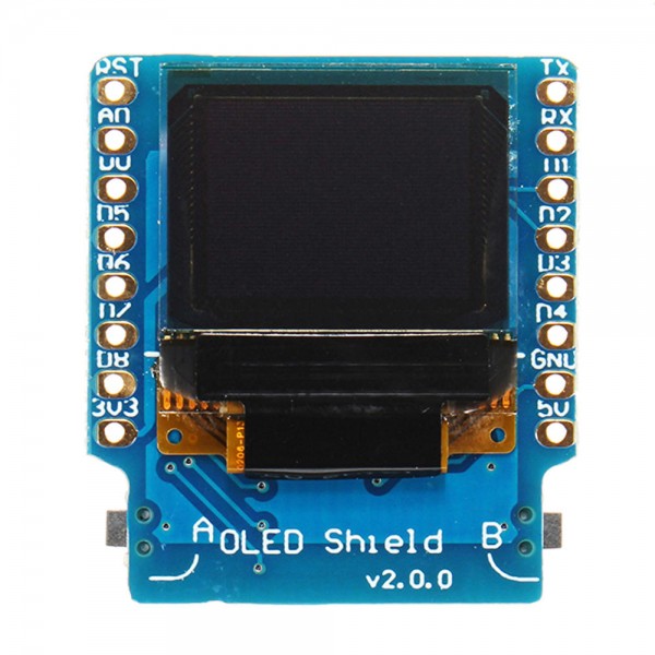 3pcs OLED Shield V2.0.0 For Wemos D1 Mini 0.66 Inch 64X48 IIC I2C Two Button