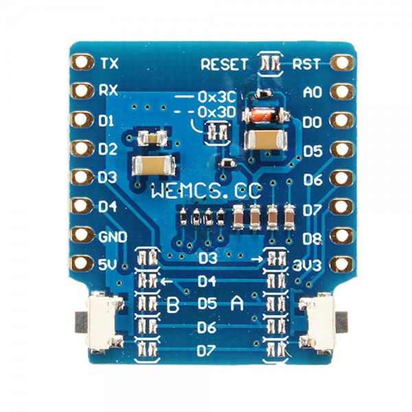 3pcs OLED Shield V2.0.0 For Wemos D1 Mini 0.66 Inch 64X48 IIC I2C Two Button