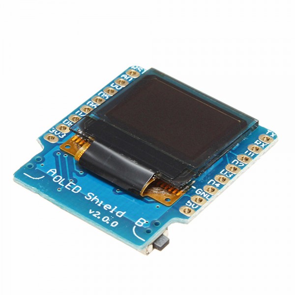 3pcs OLED Shield V2.0.0 For Wemos D1 Mini 0.66 Inch 64X48 IIC I2C Two Button