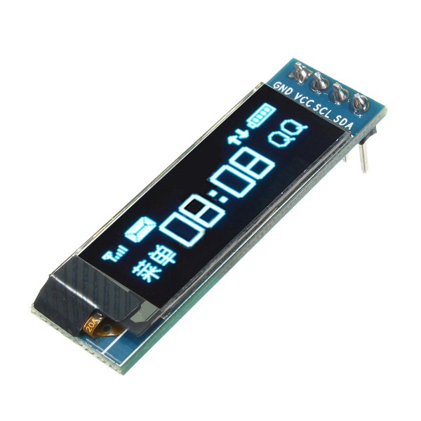 5Pcs 0.91 Inch 128x32 IIC I2C Blue OLED LCD Display DIY Oled Module SSD1306 Driver IC DC 3.3V 5V PIC