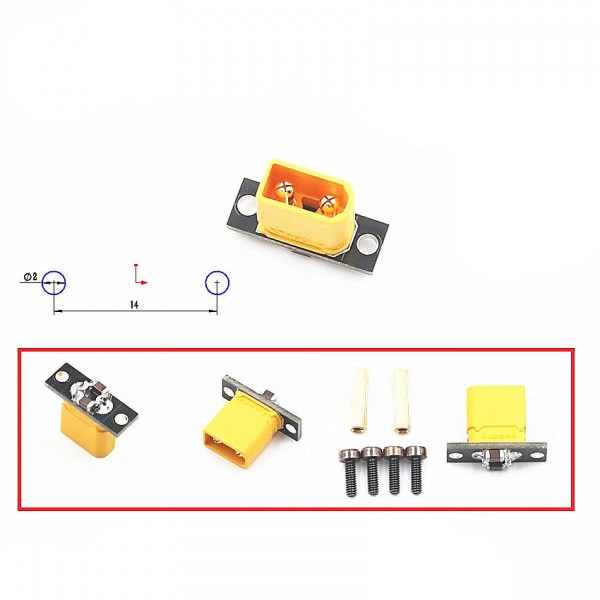 DIY XT30 Fixed Seat XT30 Connector Welding Board Intergrated Capacitor Filtering for for RC Drone FPV Racing