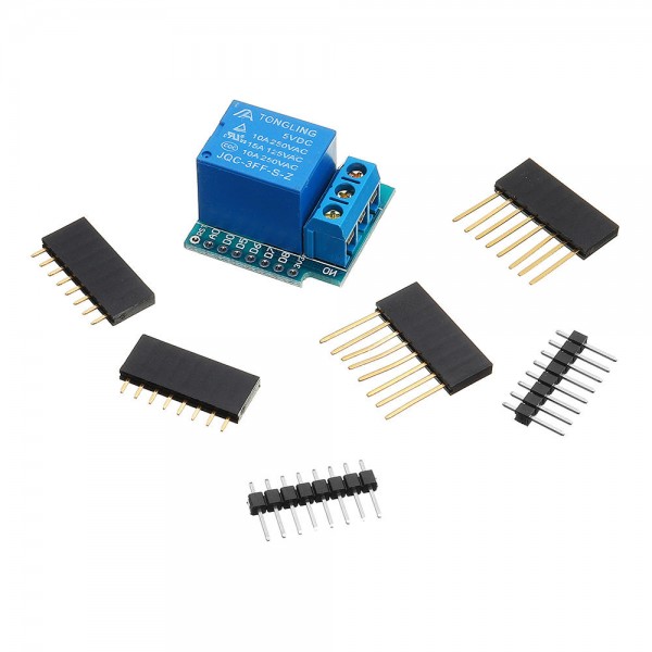 D1 mini V2.2.0 WIFI Internet Development Board + 1 Channel 5V Relay Module High Level Trigger