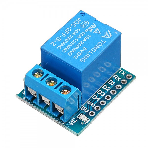 D1 mini V2.2.0 WIFI Internet Development Board + 1 Channel 5V Relay Module High Level Trigger