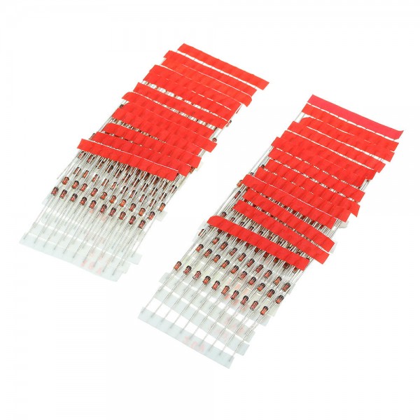 250 Pcs 25 Values 1W Zener Diode Assorted Kit 3V To 33V Assortment Kit