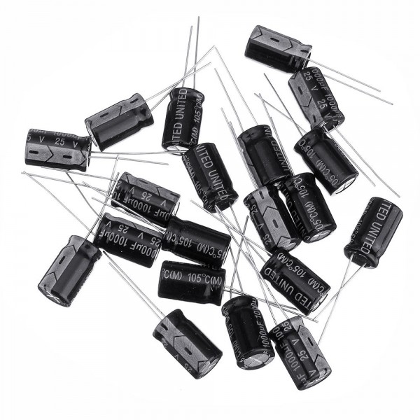 20Pcs High Frequency Low Impedance 25V 1000uF 10*1...